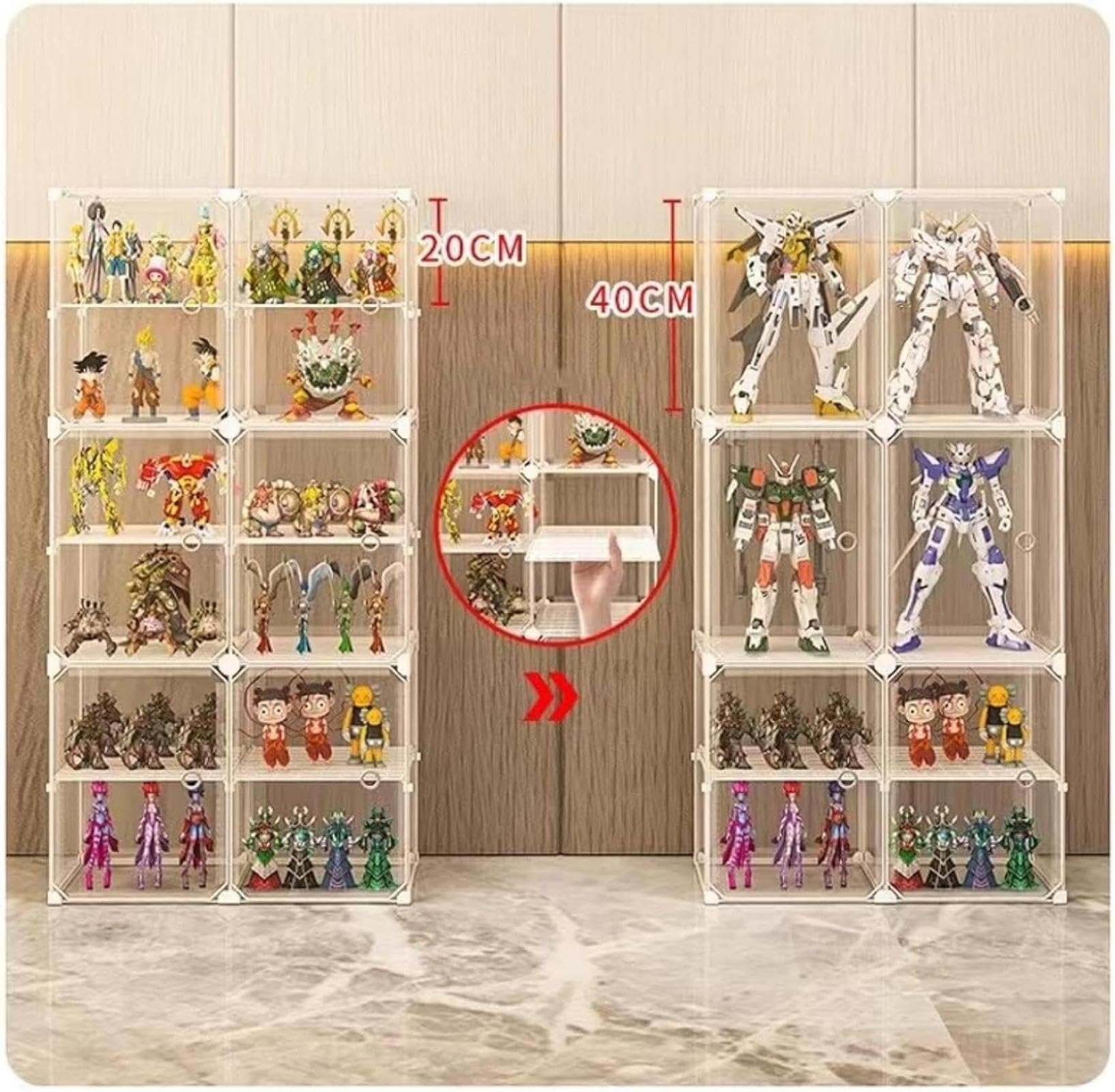 Amazon.co.jp: フィギュアラック 大容量 HD透明 フィギュアケース